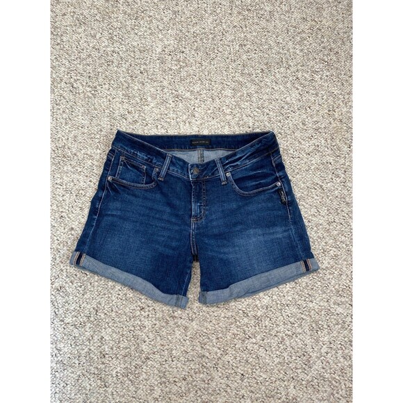28 Silver Midrise Boyfriend Short Cuffed Jean Shorts - Picture 1 of 4